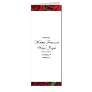  110 Wedding Programs   Red Rose Garden Frost Office 