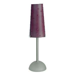   Accent Table Lamp, Silver with Purple Shade And Base