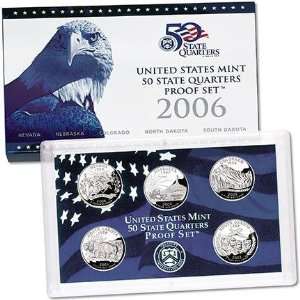  2006 S 50 STATE QUARTERS PROOF SET   5 COINS Everything 