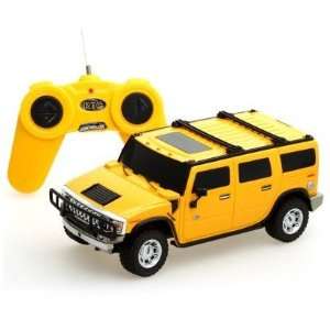   27 Scale Hummer H2 SUV Yellow Radio Remote Control Car Toys & Games