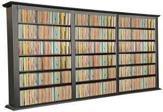 Black 1026 CD/DVD Wall Mount Media Storage Rack/Shelf  