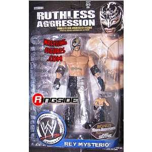 REY MYSTERIO   RUTHLESS AGGRESSION FIGURE W/ MICRO AGGRESSION WWE TOY 
