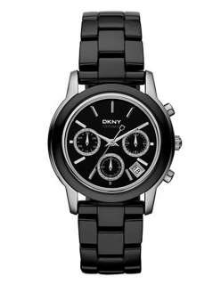 NEW DKNY NY8314 Black Ceramic Chronograph Womens Watch  