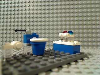 LEGO BATHROOM Shower Bath Tub Toilet Paper Tissue Sink Faucet City 