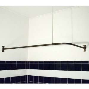 Extra Heavy Corner Shower Curtain Rod (30 x 30 / 36 Ceiling Support 