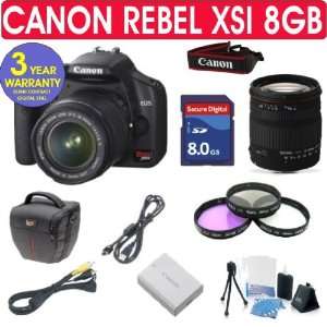  Canon Rebel XSi + Sigma 18 200mm Lens + 8GB Memory Camera 
