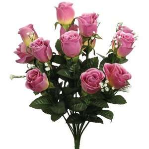  17 Elegant Silk Roses Wedding Bouquet Mauve #23