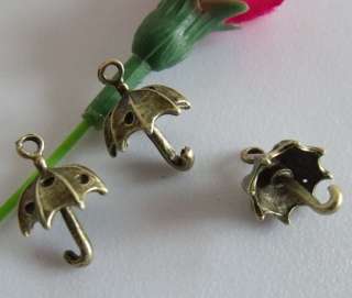 bronze 120pcs tibet silver umbrella charms 19mm #1A813  