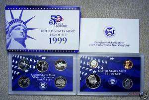 1999 United States Mint Proof Set with State Quarters  