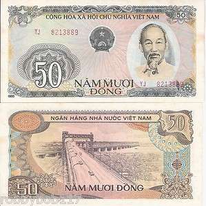 VIETNAM 50 Dong Banknote World Paper Money aUNC Currency BILL pick 97 