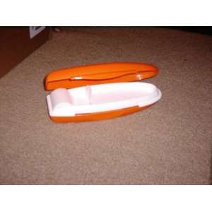 Tupperware Pencil Box Holder Orange