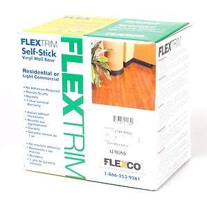 Flexco Flex Trim 4 x 20 Self Stick Vinyl Wall Base   Almond 