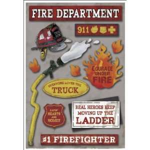  Heroes Cardstock Stickers 5.5X9 Fire Department   621964 
