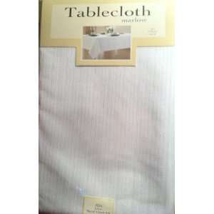   Gallery White Tablecloth Marlow Round 70