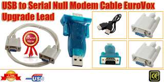   Null Modem to USB Eurovox DreamBox Echostar Upgrade Cable Lead  