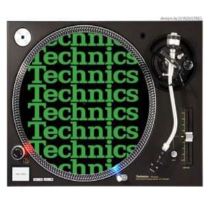  Technics Collage Green   Dj Slipmats (Pair) By Dj 