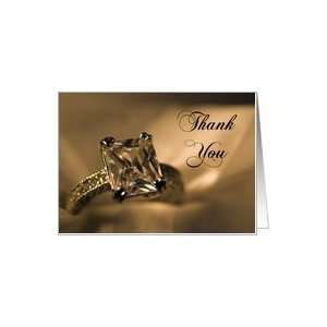  Thank You Note Princess Cut Diamond Ring Card Health 