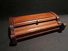 replica 18th 19th c antique wood writing double inkwell box ink pot 