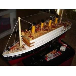 Titanic Wooden Model Cruise Ship W/flashing Lights 16 Already Built 