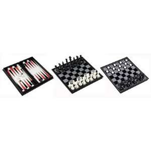  3 in 1 travel game 1. Chess 2. Checkers 3. Backgammon 9.75 