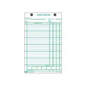  Tops Business Forms Products   Time Cards, Weekly, 2 Hole 