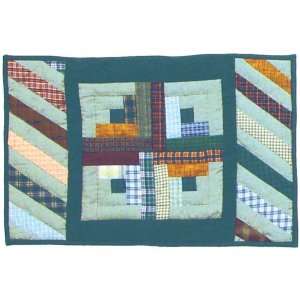  Patch Magic Diamond Log Cabin Place Mat, 19 Inch by 13 