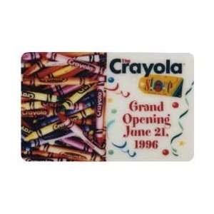 Collectible Phone Card 10m Crayola Store Grand Opening (June 21, 1996 